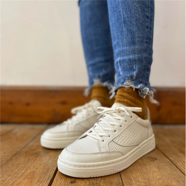 Baskets Pataugas Femme - Taille 37 - Couleur Blanche Et Rose, Neuves En Boîte
