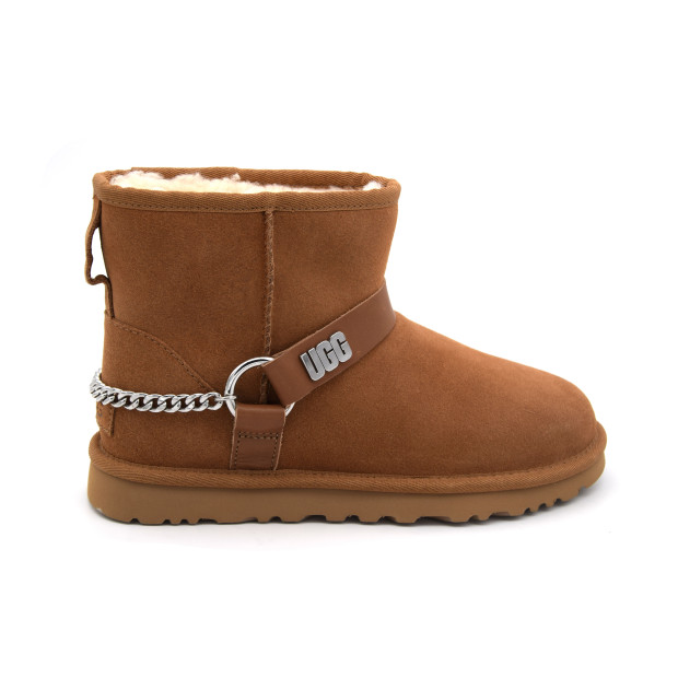 Boots Ugg Classic Mini Chains Cuir Marron  Chaussures Barthes Couleur  marron Taille 37